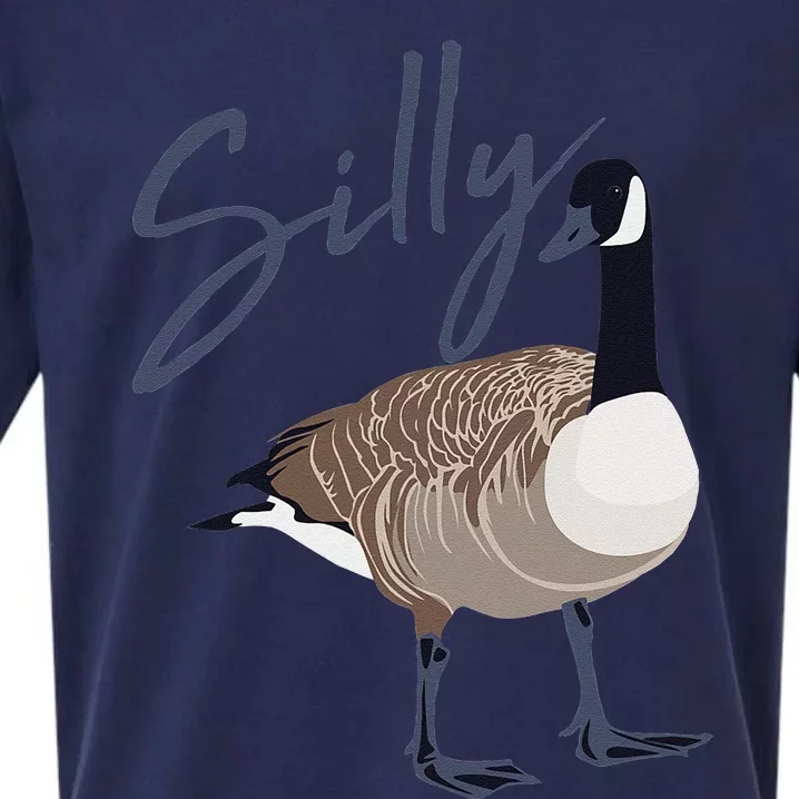 Canadian Goose Silly Goose Funny Cute Bird Hunter GIft Sueded Cloud Jersey T-Shirt