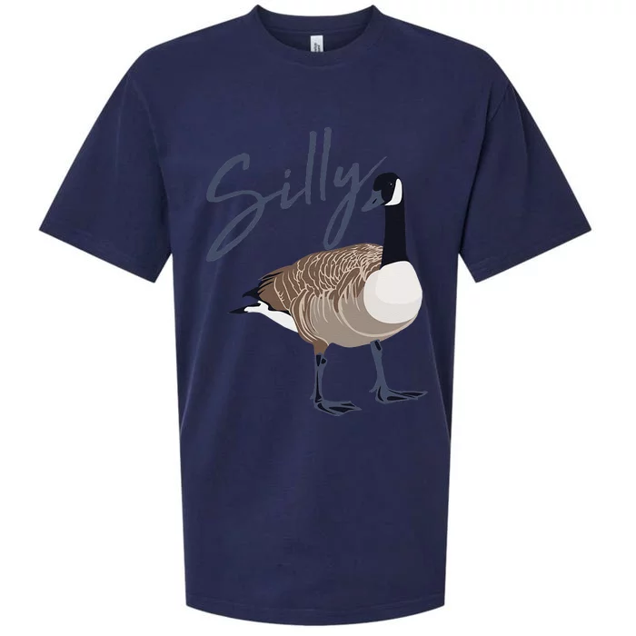 Canadian Goose Silly Goose Funny Cute Bird Hunter GIft Sueded Cloud Jersey T-Shirt