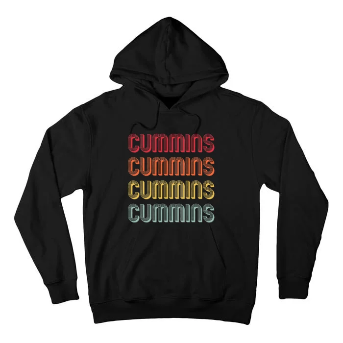 Cummins Gift Surname Funny Retro Vintage Birthday Reunion Tall Hoodie