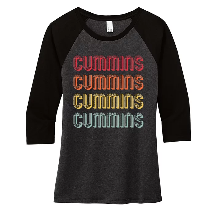 Cummins Gift Surname Funny Retro Vintage Birthday Reunion Women's Tri-Blend 3/4-Sleeve Raglan Shirt