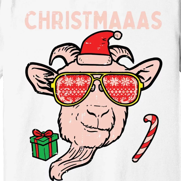 Christmas Goat Santa Xmas Farm Animal Farmer Premium T-Shirt