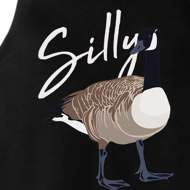 Canadian Goose Silly Goose Funny Cute Bird Hunter Ladies Tri-Blend Wicking Tank