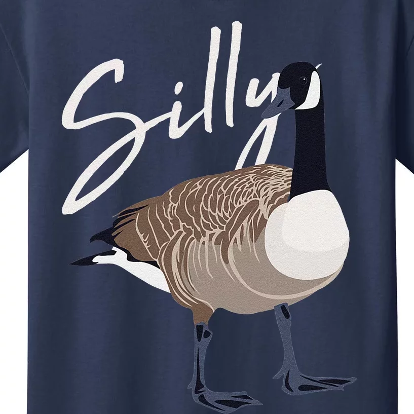 Canadian Goose Silly Goose Funny Cute Bird Hunter Kids T-Shirt