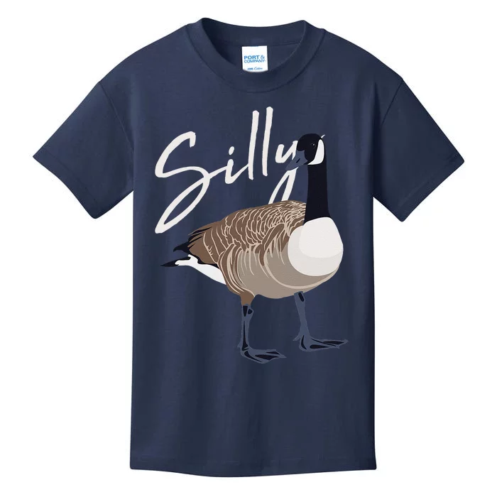 Canadian Goose Silly Goose Funny Cute Bird Hunter Kids T-Shirt