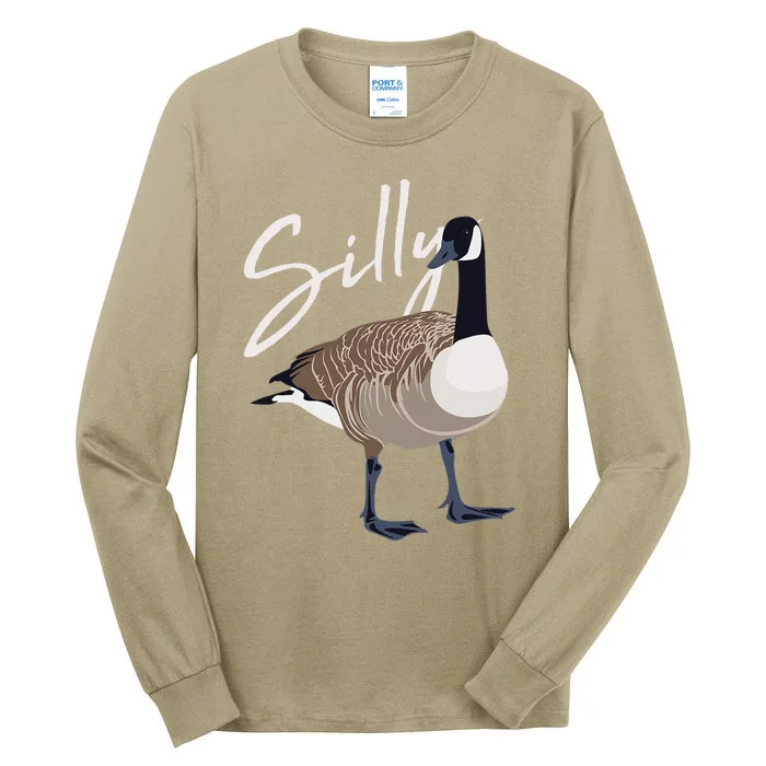 Canadian Goose Silly Goose Funny Cute Bird Hunter Tall Long Sleeve T-Shirt