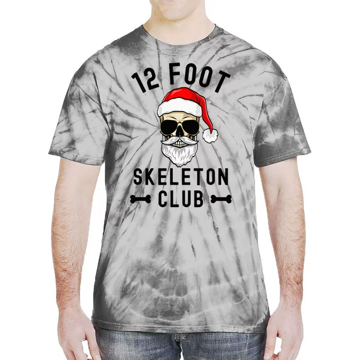 Christmas Giant Skelly 12 Foot Skeleton Club Halloween Tie-Dye T-Shirt