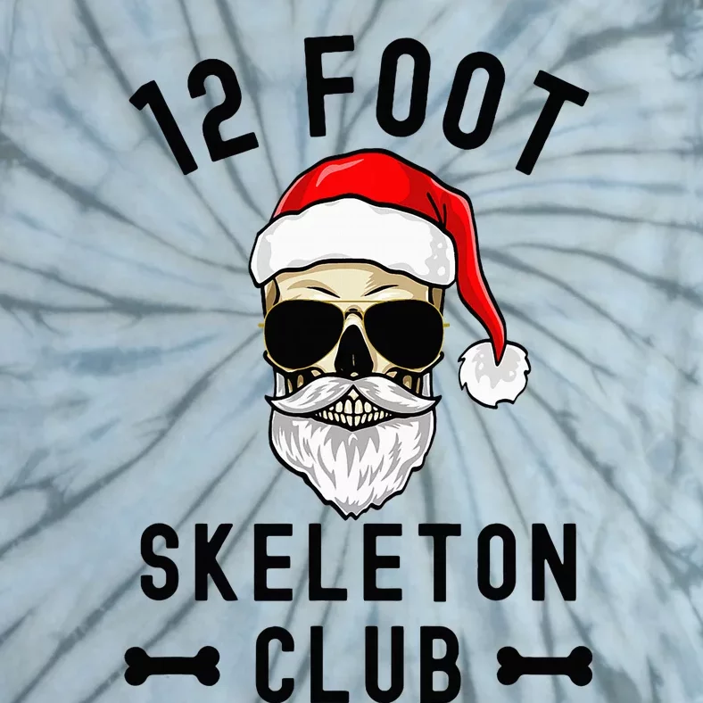 Christmas Giant Skelly 12 Foot Skeleton Club Halloween Tie-Dye T-Shirt