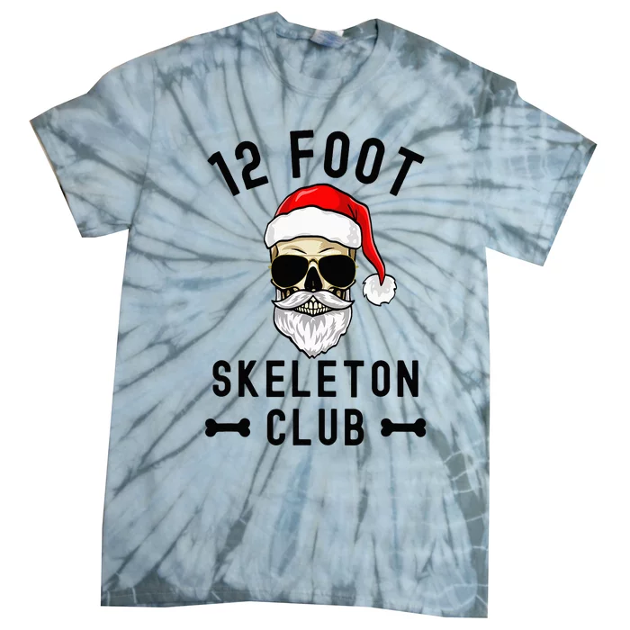 Christmas Giant Skelly 12 Foot Skeleton Club Halloween Tie-Dye T-Shirt