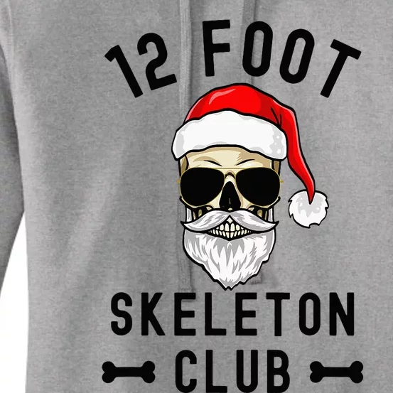 Christmas Giant Skelly 12 Foot Skeleton Club Halloween Women's Pullover Hoodie