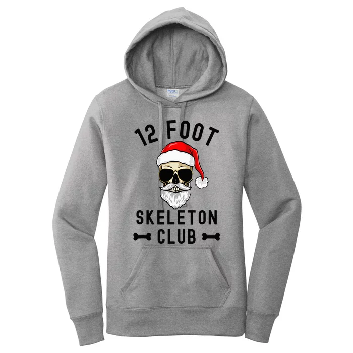 Christmas Giant Skelly 12 Foot Skeleton Club Halloween Women's Pullover Hoodie