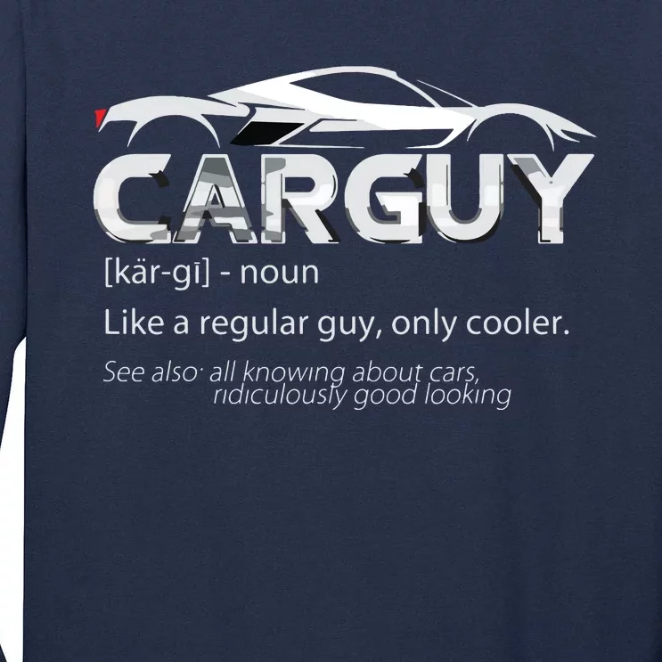 Car Guy Sport Car Fathers Day Car Mechanic Race Car Driver Tall Long Sleeve T-Shirt