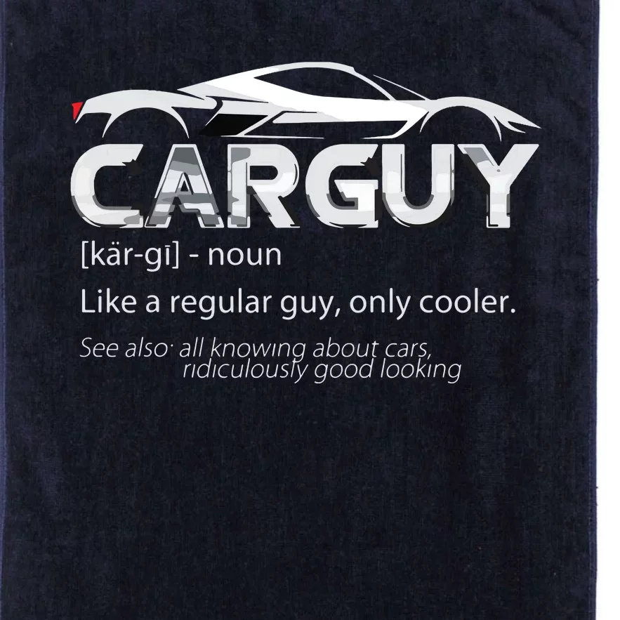 Car Guy Sport Car Fathers Day Car Mechanic Race Car Driver Platinum Collection Golf Towel