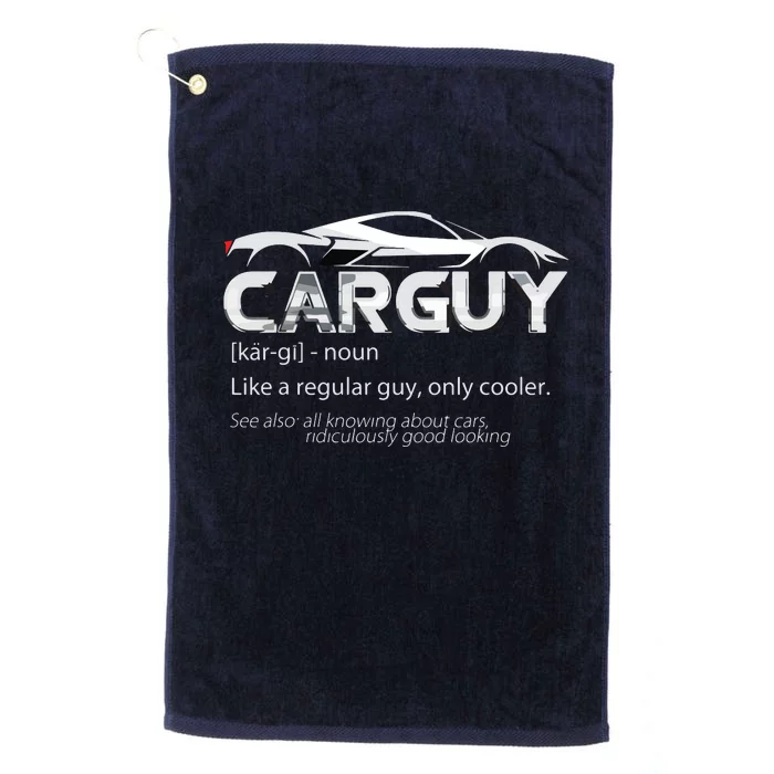 Car Guy Sport Car Fathers Day Car Mechanic Race Car Driver Platinum Collection Golf Towel