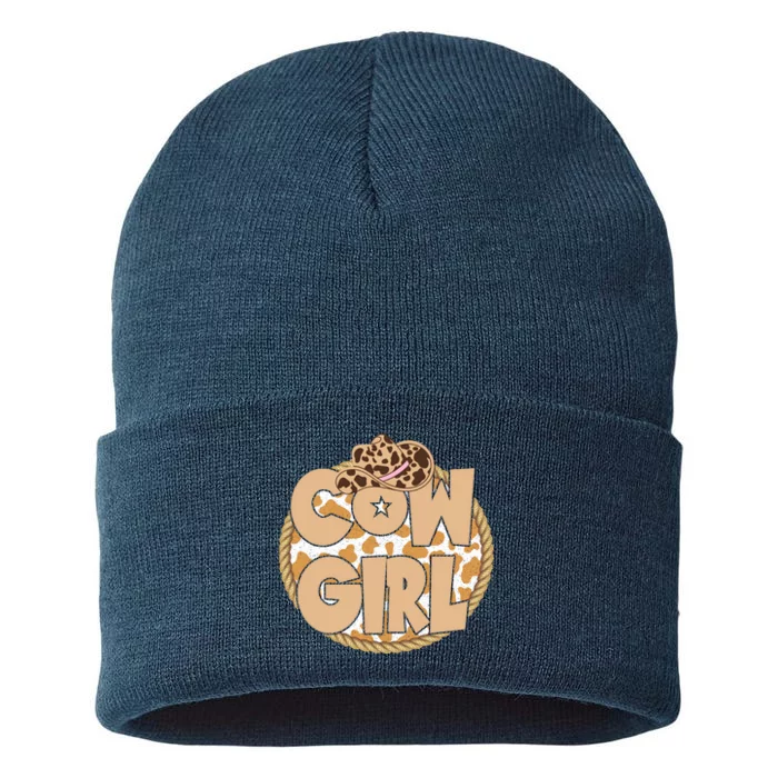 Cow Girl Southern Country Cute Sustainable Knit Beanie