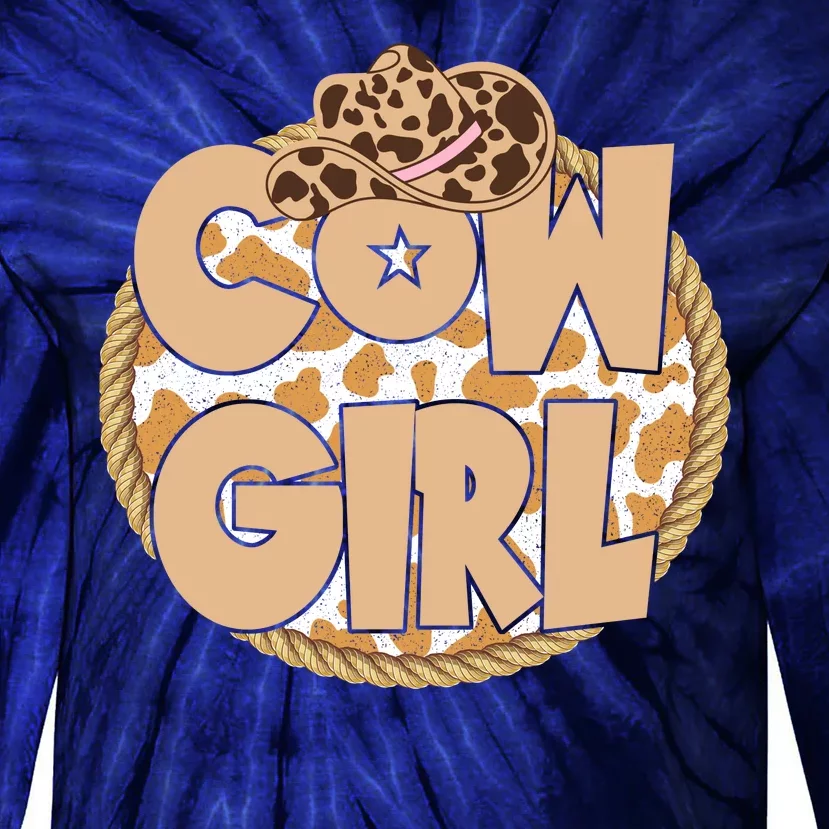 Cow Girl Southern Country Cute Tie-Dye Long Sleeve Shirt