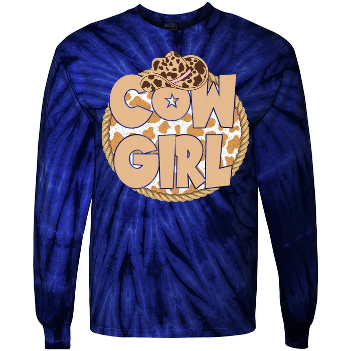 Cow Girl Southern Country Cute Tie-Dye Long Sleeve Shirt