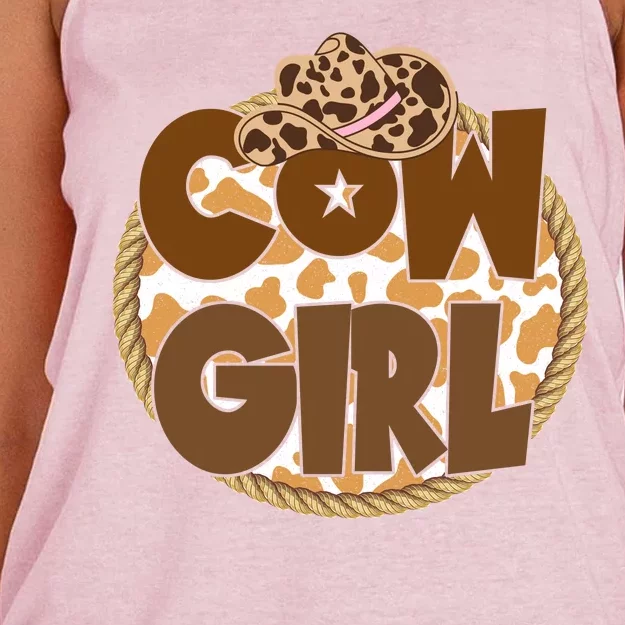 Cow Girl Southern Country Cute Women's Knotted Racerback Tank