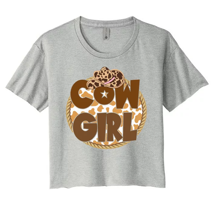 Cow Girl Southern Country Cute Women's Crop Top Tee