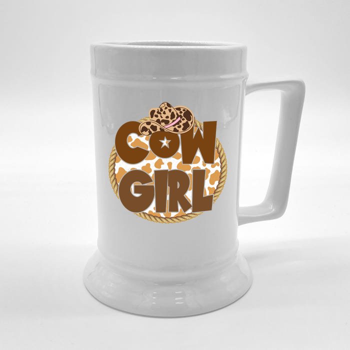 Cow Girl Southern Country Cute Front & Back Beer Stein