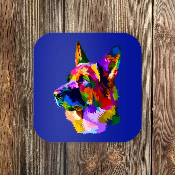 Colorful Ger Shepherd Ger Shepherd Dog Owner Gift Coaster