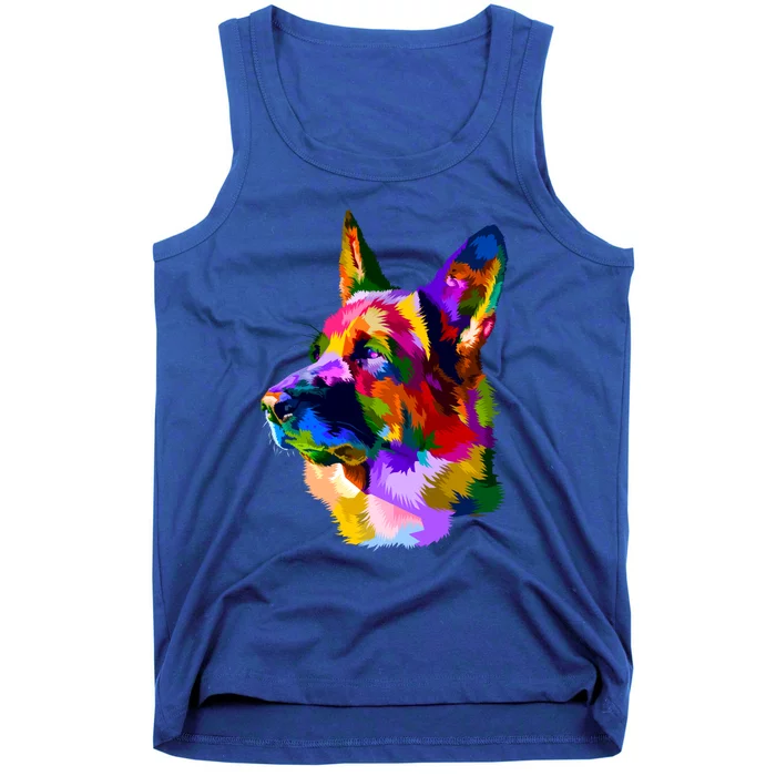 Colorful Ger Shepherd Ger Shepherd Dog Owner Gift Tank Top