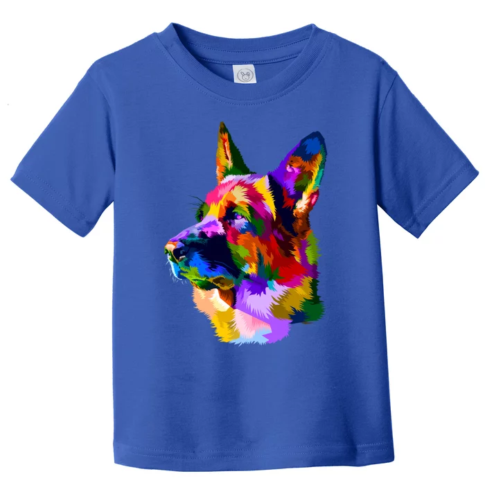 Colorful Ger Shepherd Ger Shepherd Dog Owner Gift Toddler T-Shirt