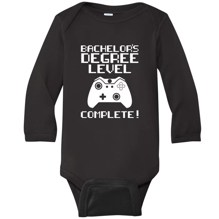 College Graduation Shirt Bachelor's Degree Gamer Grad Baby Long Sleeve Bodysuit