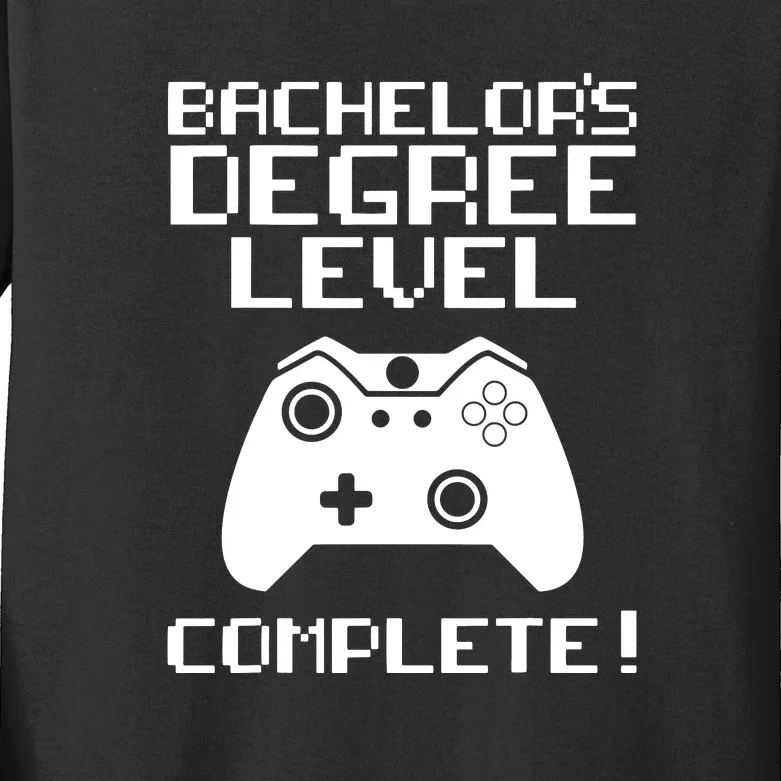 College Graduation Shirt Bachelor's Degree Gamer Grad Kids Long Sleeve Shirt