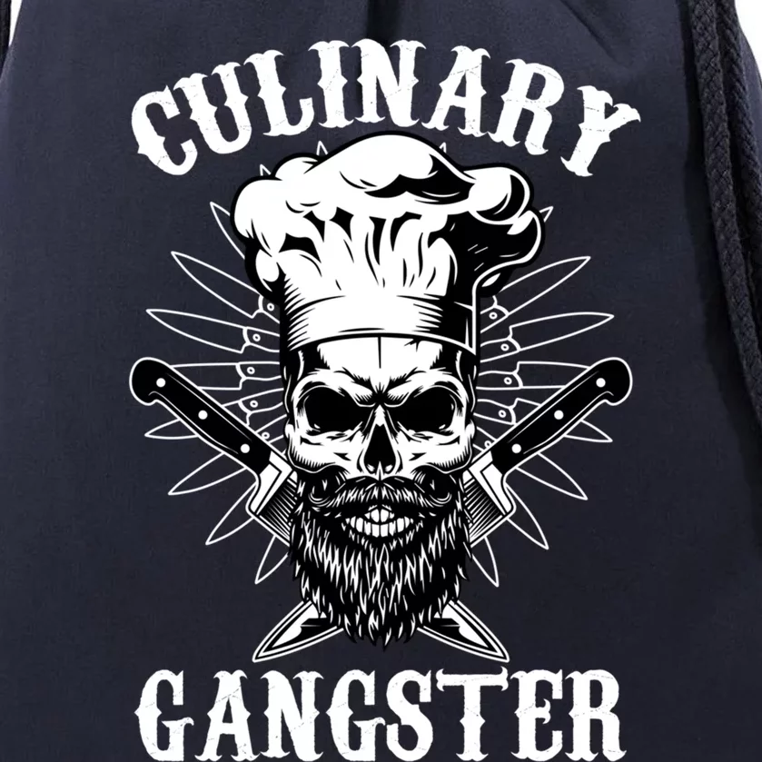 Culinary Gangster Skeleton Chef Funny Cooking Cook Great Gift Drawstring Bag