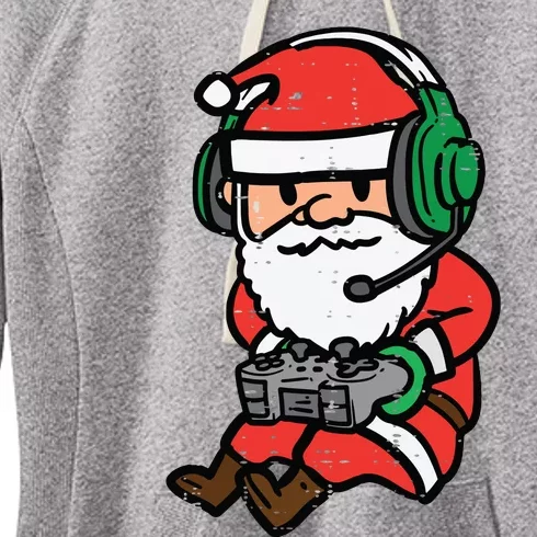 Christmas Gamer Santa Xmas Gaming Women's Fleece Hoodie