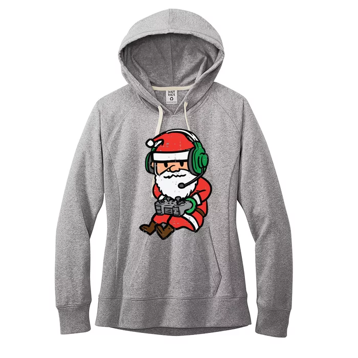 Christmas Gamer Santa Xmas Gaming Women's Fleece Hoodie