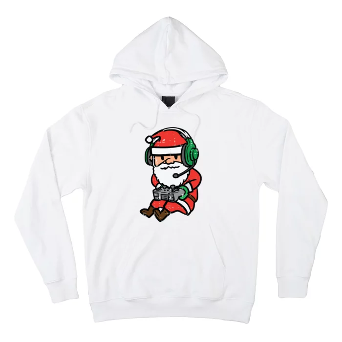 Christmas Gamer Santa Xmas Gaming Hoodie