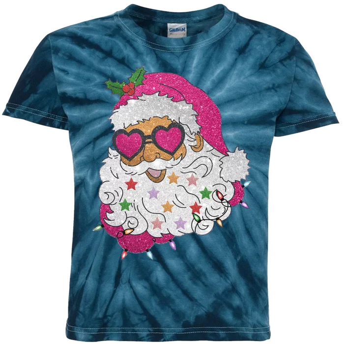 Cool Groovy Sana Claus Holiday Funny Kids Tie-Dye T-Shirt