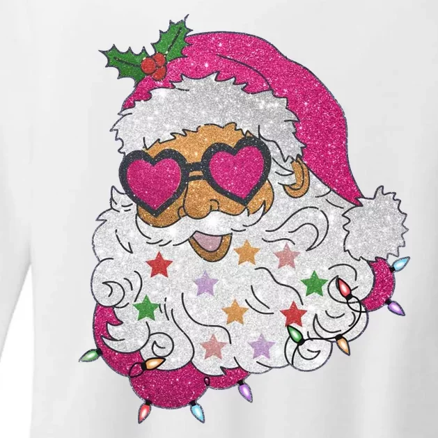 Cool Groovy Sana Claus Holiday Funny Womens CVC Long Sleeve Shirt