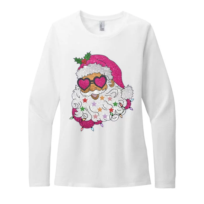 Cool Groovy Sana Claus Holiday Funny Womens CVC Long Sleeve Shirt