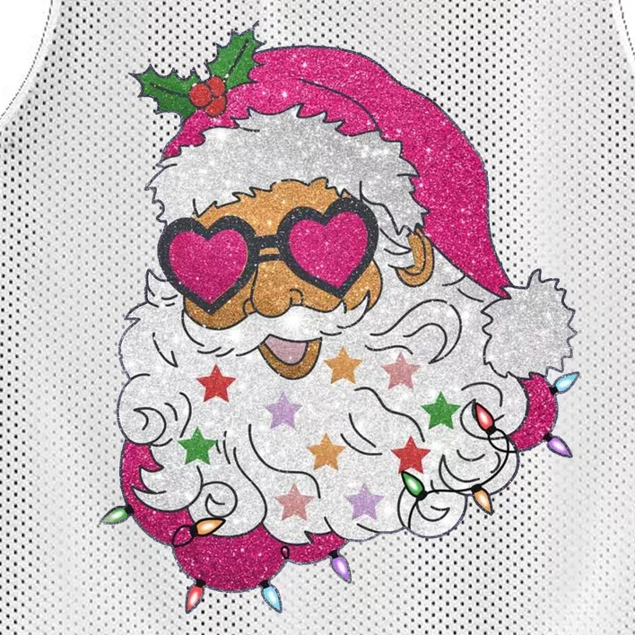 Cool Groovy Sana Claus Holiday Funny Mesh Reversible Basketball Jersey Tank