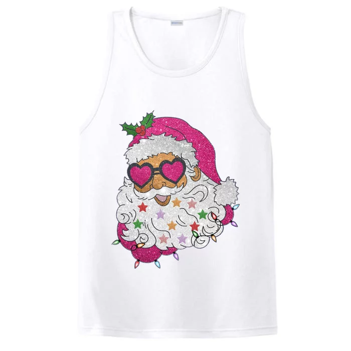 Cool Groovy Sana Claus Holiday Funny Performance Tank