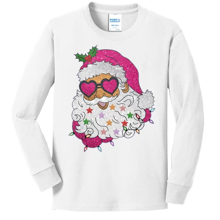 Cool Groovy Sana Claus Holiday Funny Kids Long Sleeve Shirt