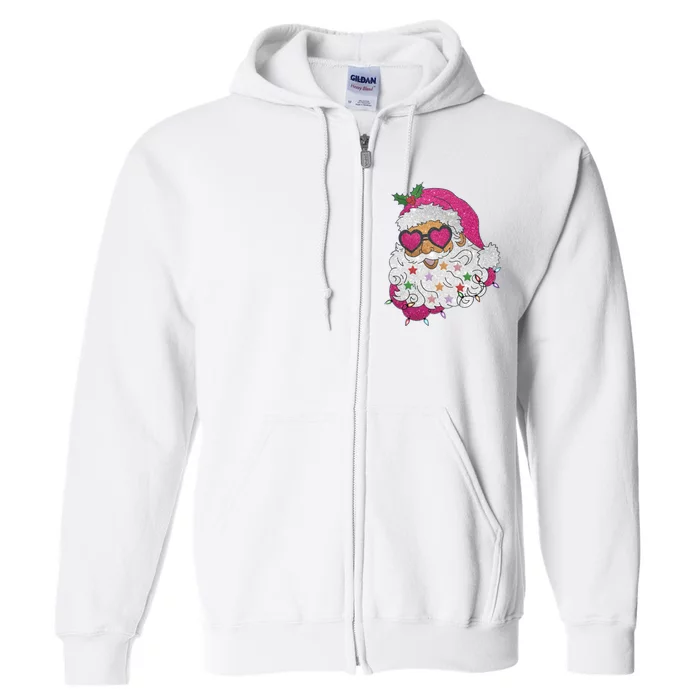 Cool Groovy Sana Claus Holiday Funny Full Zip Hoodie