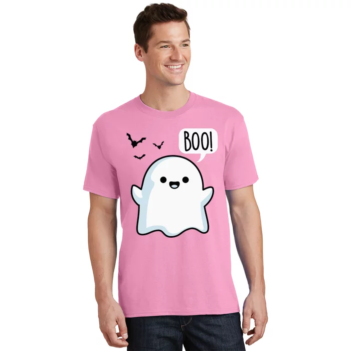 Cute Ghost Saying Boo Ghost Halloween Costume T-Shirt