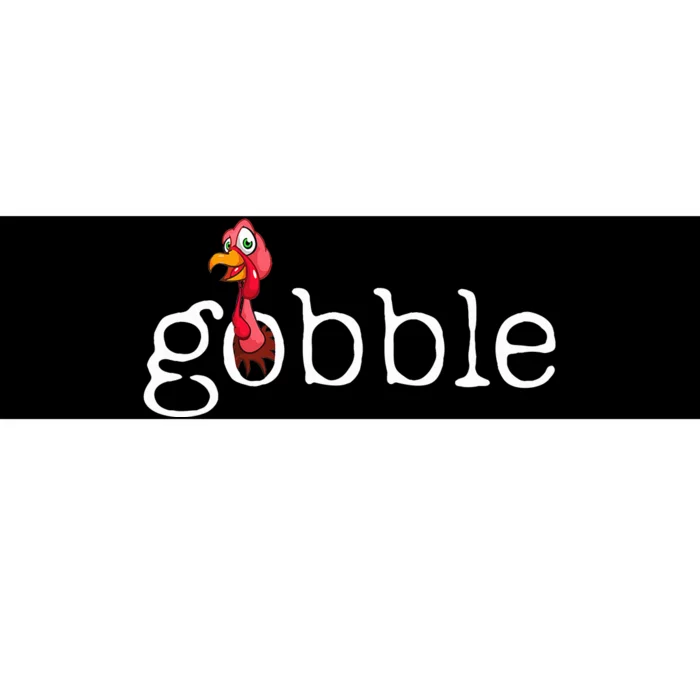 Cute Gobble Turkey Funny Little Thanksgiving Bumper Sticker