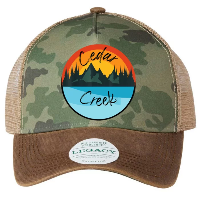 Camping Graphic Tee. Cedar Creek Legacy Tie Dye Trucker Hat