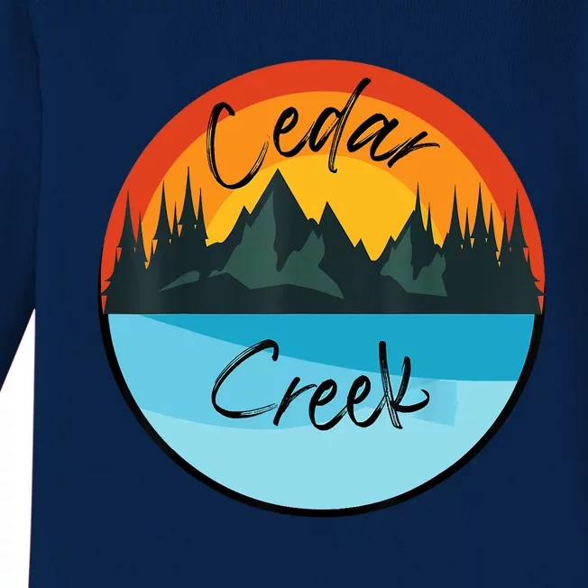 Camping Graphic Tee. Cedar Creek Baby Long Sleeve Bodysuit