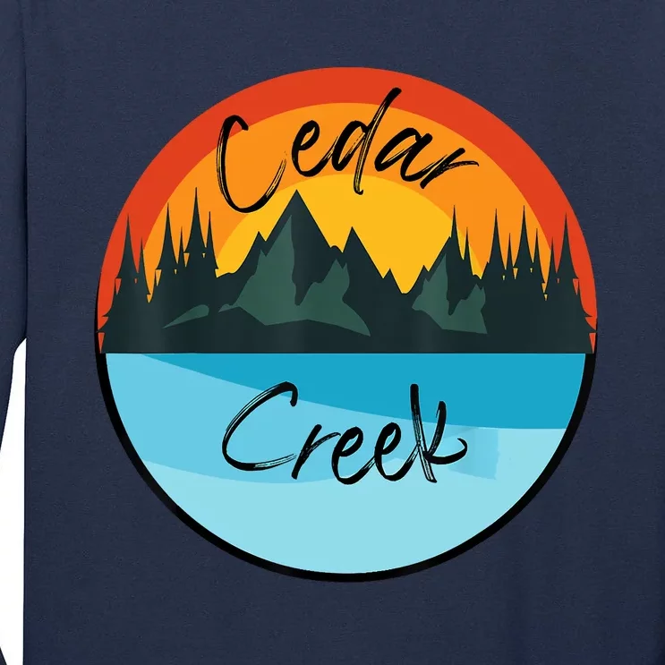 Camping Graphic Tee. Cedar Creek Tall Long Sleeve T-Shirt