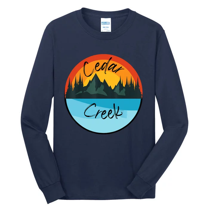 Camping Graphic Tee. Cedar Creek Tall Long Sleeve T-Shirt