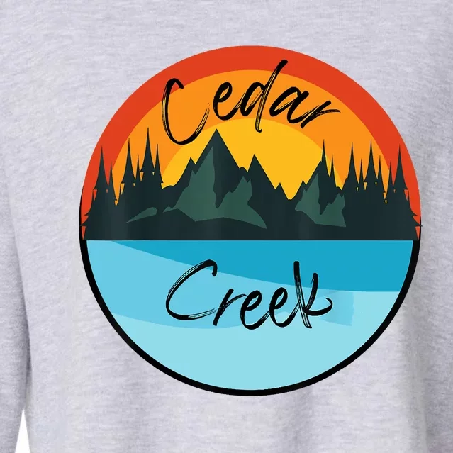 Camping Graphic Tee. Cedar Creek Cropped Pullover Crew