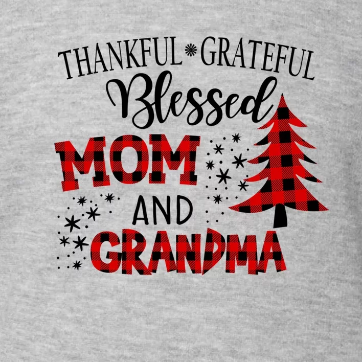 Christmas Gift Thankful Grateful Blessed Grandma Gift Toddler Sweatshirt