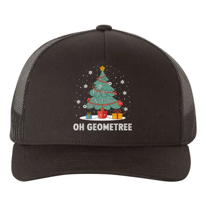 Christmas Geometry Teacher Xmas Math Equations Geometreetree Yupoong Adult 5-Panel Trucker Hat