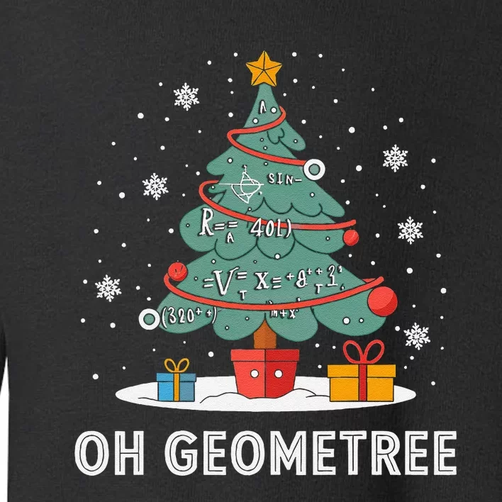 Christmas Geometry Teacher Xmas Math Equations Geometreetree Toddler Sweatshirt