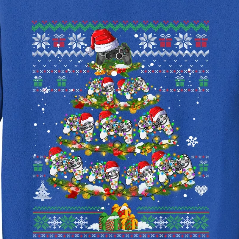 Christmas Gaming Tree Ugly Sweater Video Game Lover Holidays Gift Tall Sweatshirt